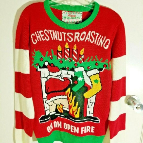 Ugly Christmas Sweater With Lights Santa Clause - Picture 2 of 6